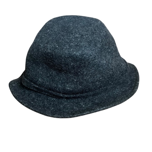 VTG United Colors of Benetton Wool Cloche Bucket Hat Made in Italy Sz 60 L Gray main image 5